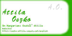 attila oszko business card